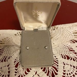 Cubic zirconia sterling silver earrings